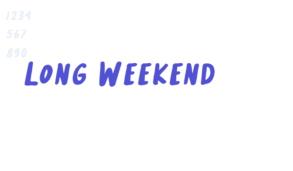 Long Weekend-font-download