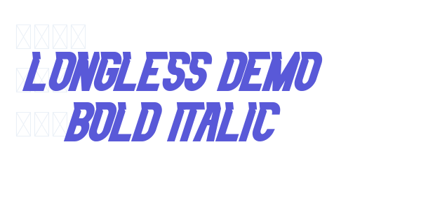 Longless Demo Bold Italic font free