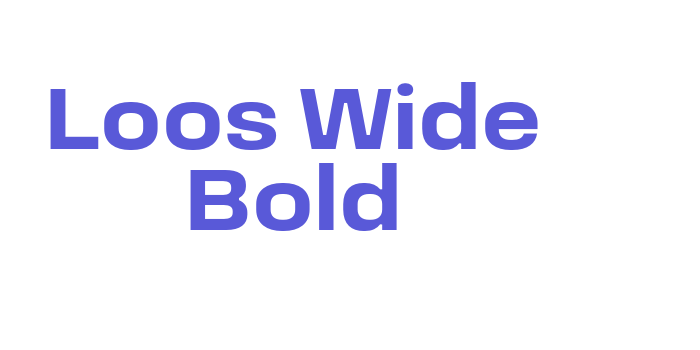 Loos Wide Bold Font Download