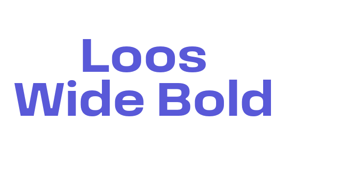 Loos Wide Bold Font