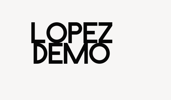 Lopez Demo Font