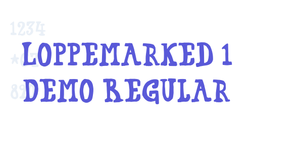 Loppemarked 1 Demo Regular font free