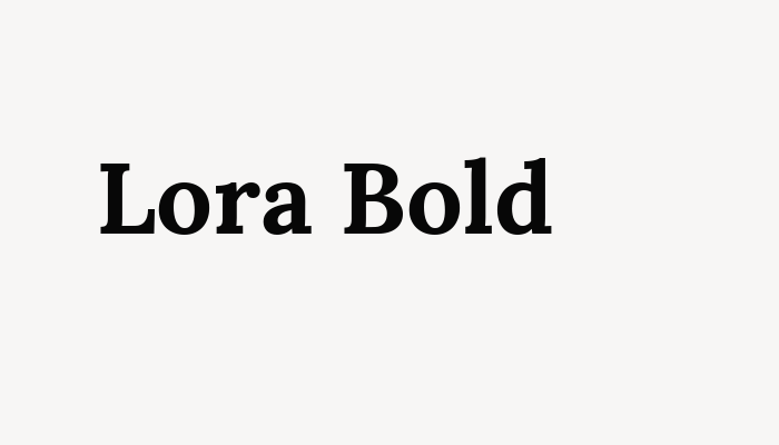 Lora Bold font download