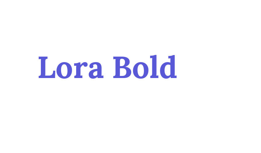 Lora Bold Font Download