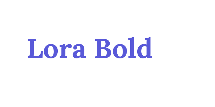 Lora Bold Font Download