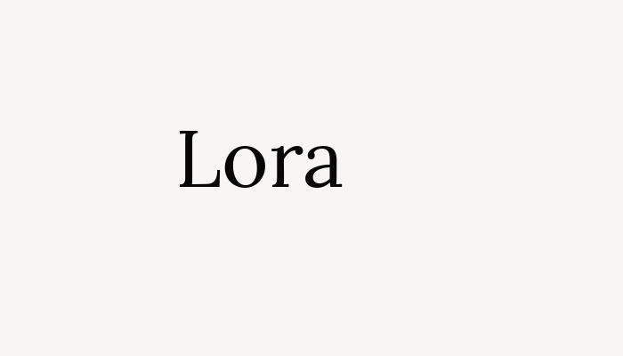 Lora font download