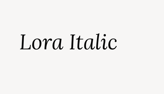 Lora Italic font download