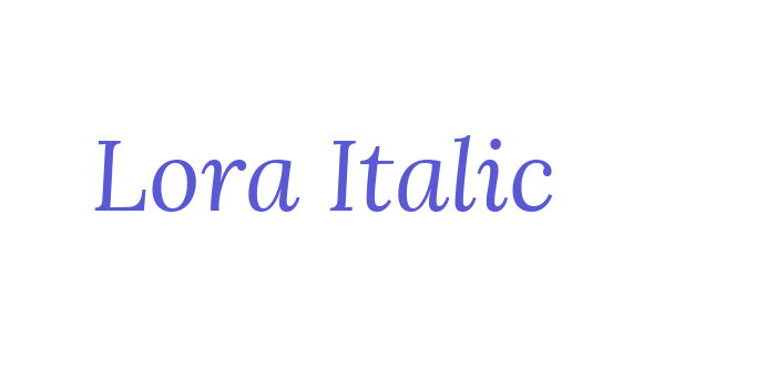 Lora Italic Font Download