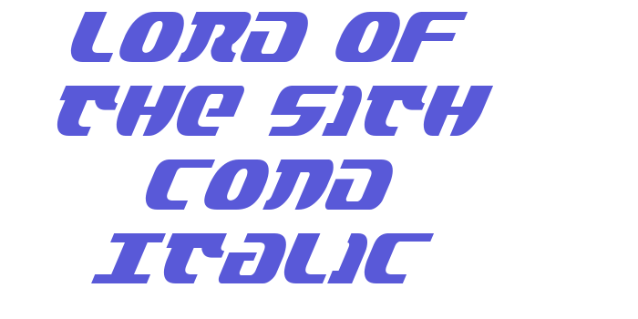 Lord of the Sith Cond Italic Font Download