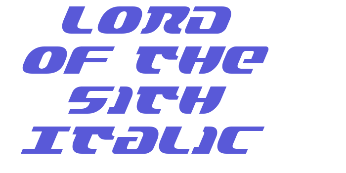 Lord of the Sith Italic Font Download