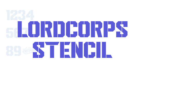 Lordcorps Stencil font free