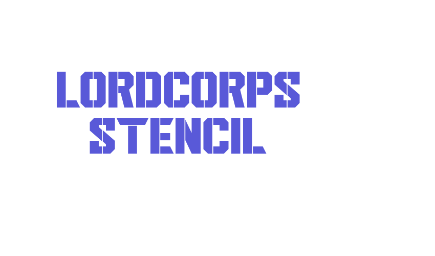 Lordcorps Stencil Font Download