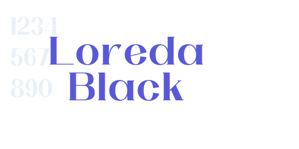 Loreda Black font free