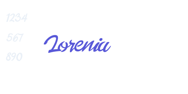 Lorenia font