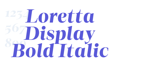 Loretta Display Bold Italic font free