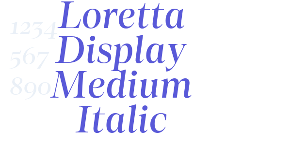 Loretta Display Medium Italic font free