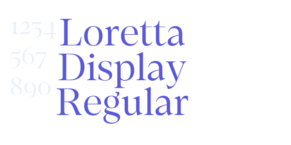 Loretta Display Regular font free