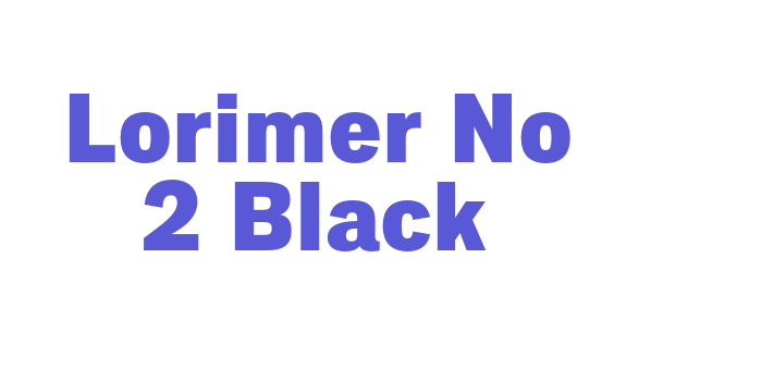 Lorimer No 2 Black Font Download