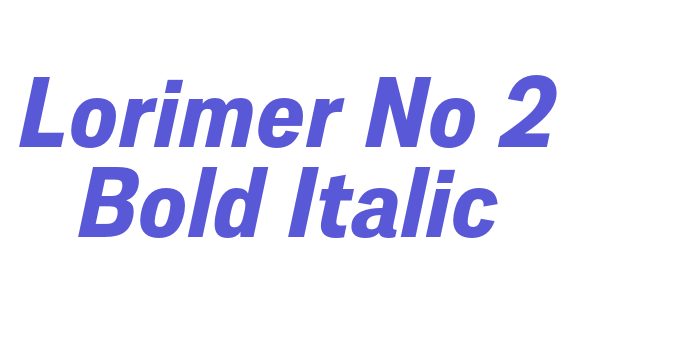 Lorimer No 2 Bold Italic Font