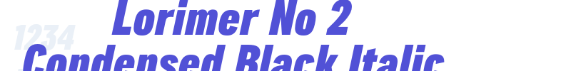 Lorimer No 2 Condensed Black Italic-font