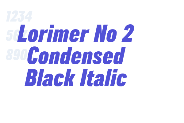 Lorimer No 2 Condensed Black Italic