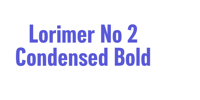 Lorimer No 2 Condensed Bold Font Download