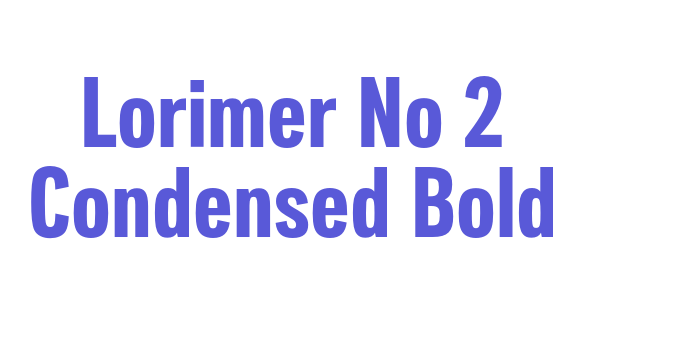 Lorimer No 2 Condensed Bold Font