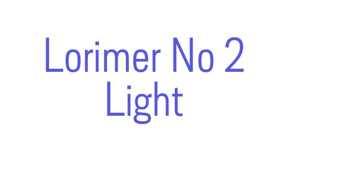 Lorimer No 2 Light Font