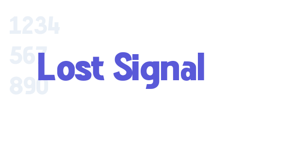 Lost Signal font free