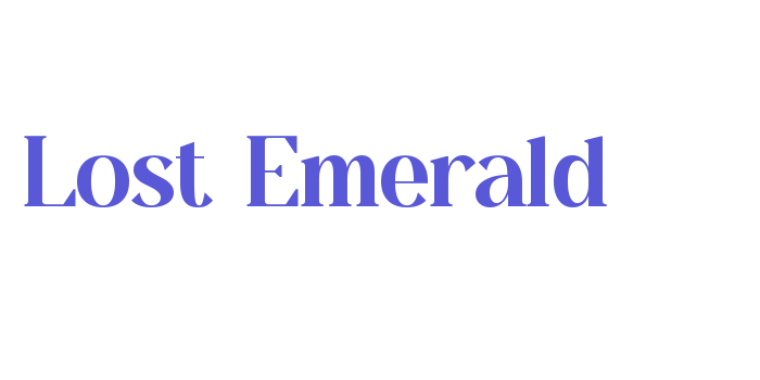 Lost Emerald Font Download