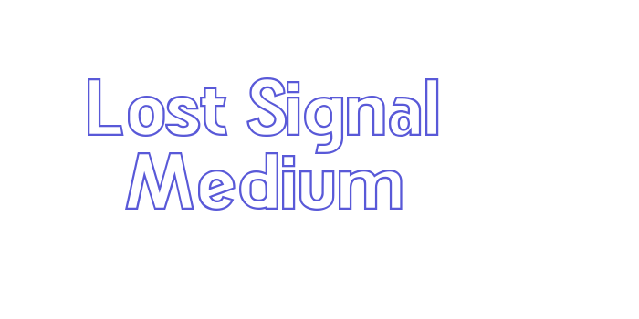 Lost Signal Medium Font Download