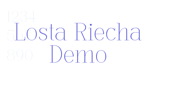 Losta Riecha Demo font free