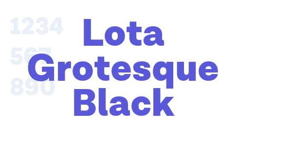 Lota Grotesque Black font free