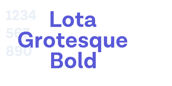 Lota Grotesque Bold font free