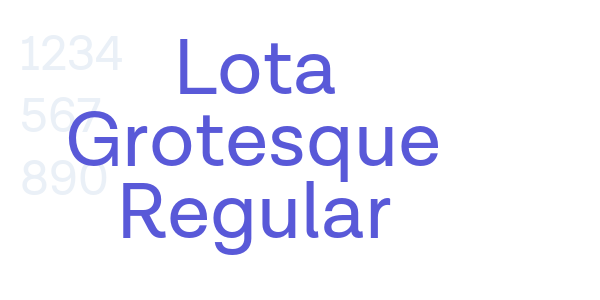 Lota Grotesque Regular font free