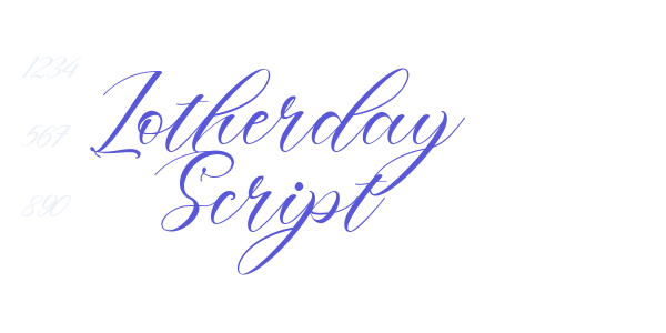 Lotherday Script font free