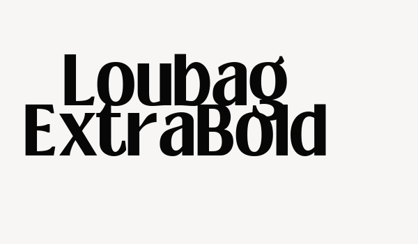 Loubag ExtraBold Font