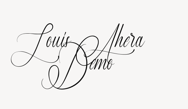 Louis Ahera Demo Font