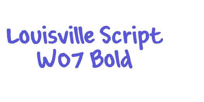 Louisville Script W07 Bold Font Download