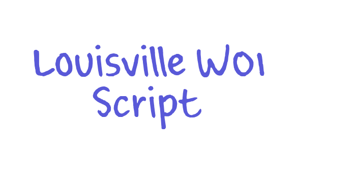 Louisville W01 Script Font Download