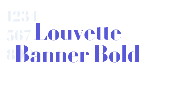 Louvette Banner Bold font free