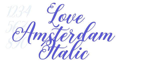 Love Amsterdam Italic font free