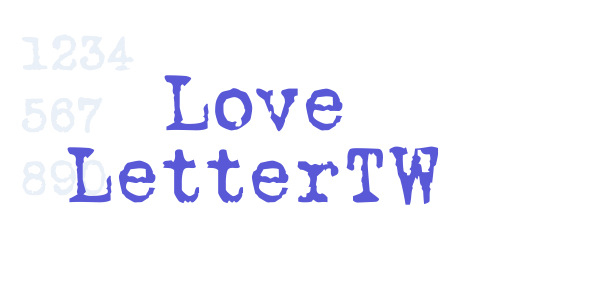 Love LetterTW font