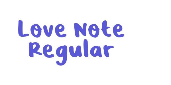 Love Note Regular font