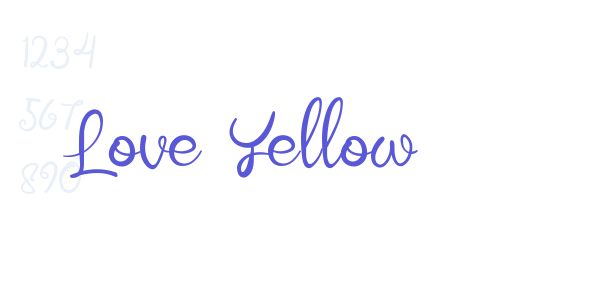 Love Yellow font