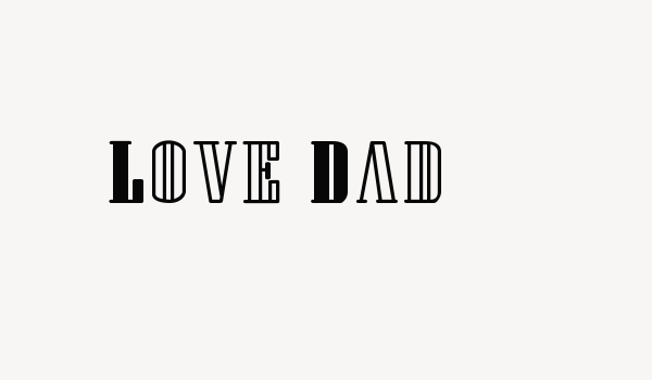 Love Dad Font