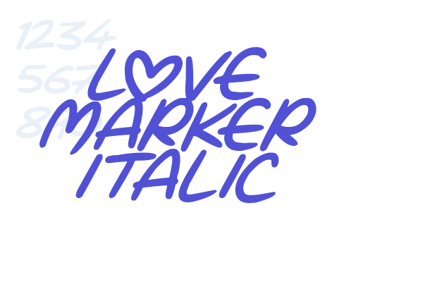 Love Marker Italic Font Download