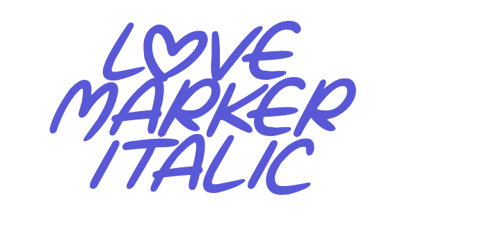 Love Marker Italic Font Download