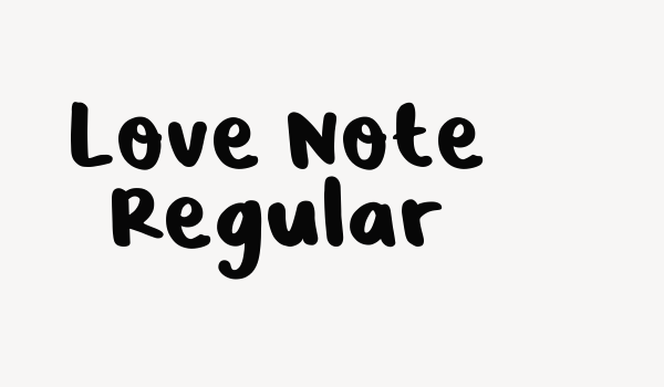 Love Note Regular Font