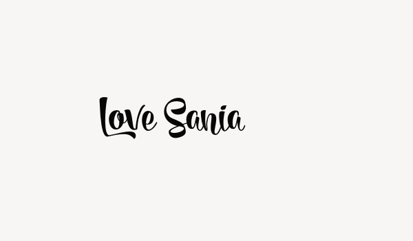 Love Sania Font